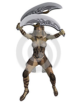 Female figure with a fantasy vampire hunter outfit