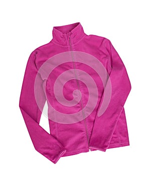 Female fleece jacket isolated on white.