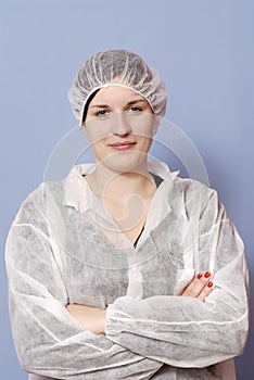 Female food factory worker