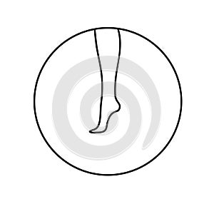Female foot vector icon