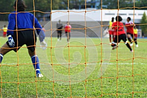 Female football match