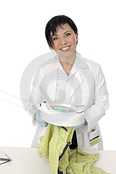 Female forensic scientist