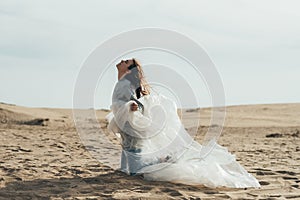 female freedom woman independence sand desert sky