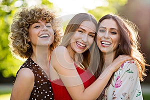 Female friends on sunny summer evening