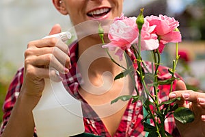 Female gardener in market garden or nursery