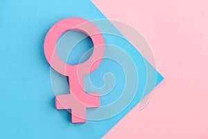 Female gender sign and arrow