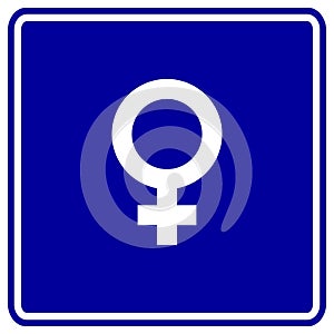 Female gender symbol vector sign