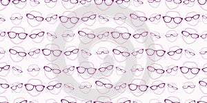 Female glasses seamless background pattern