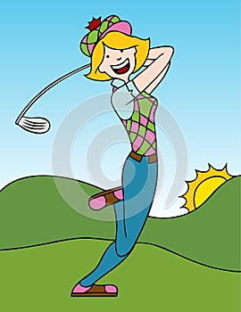 Female Golf Player
