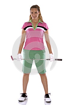 Female golfer