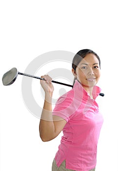 Female golfer