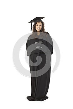 Female graduate in academic dress