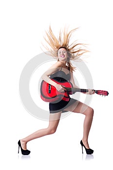 Female guitar player