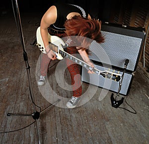 Female guitarist