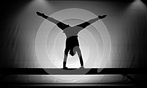 Female gymnast handstand photo