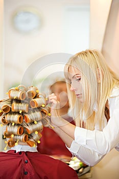 Female hairdresser