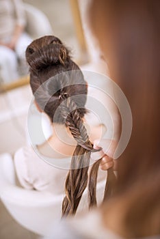 Female hairdresser at work