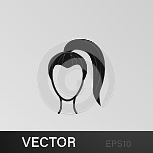 Female hairstyle icon.Element hairstyles icon. Premium quality graphic design. Signs, symbols collection icon for websites, web