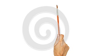 Female Hand Holding Paint Brush