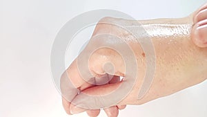 Female hand skin care