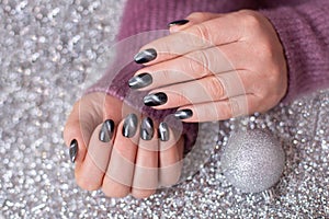 Female hands with fashion manicure nails