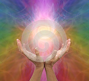 Channelling rainbow coloured  vortex healing energy