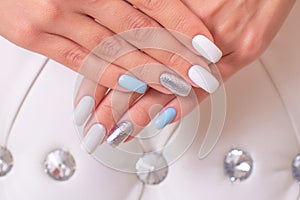 Female hands with luxury manicure nails