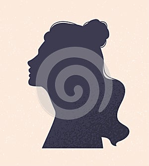 Female head silhouette