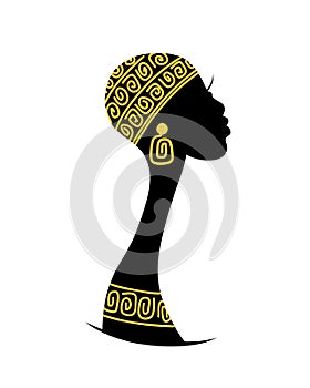 Female head silhouette for your design