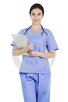 Female healthcare workwer