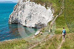 Female Hiker on coastal path