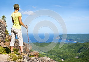 Female hiker on Franey Mountain