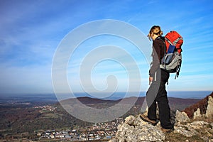 Female Hiker lookout