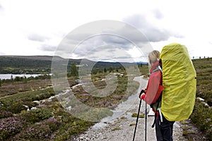 Female Hiker on the Southern Kungsleden