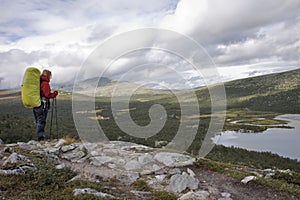 Female Hiker on the Southern Kungsleden