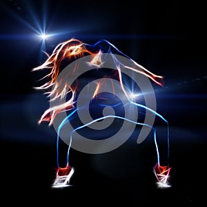 Female hip hop dancer