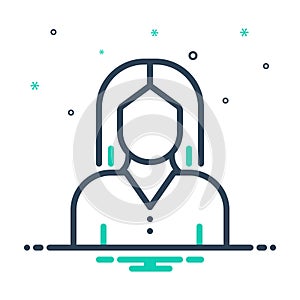 Mix icon for Female, dowager and gal