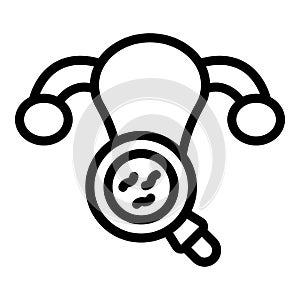 Female insemination icon outline vector. Artificial fertility