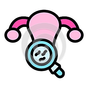 Female insemination icon vector flat