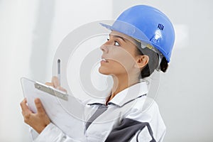 female inspector on construction site