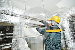 Female insulation worker