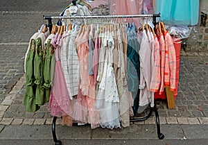 Female jackets and dresses on market