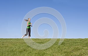 Female Jogger on the horizon