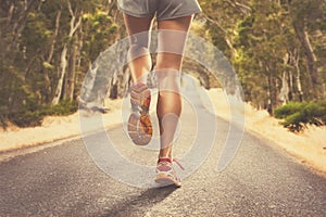 Female Jogger on a road