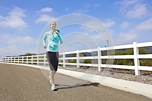 Female Jogger running outdoors