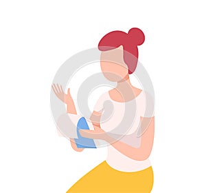 Female Journalist Writing Notes on Notepad, Professional Reporter Making Interview Flat Vector Illustration