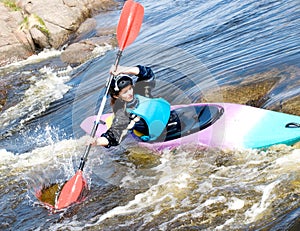 Female kayaker