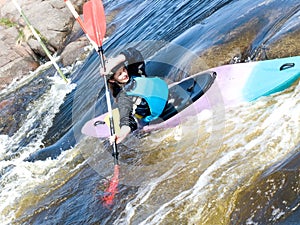 Female kayaker