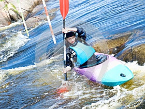 Female kayaker