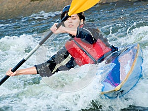 Female kayaker